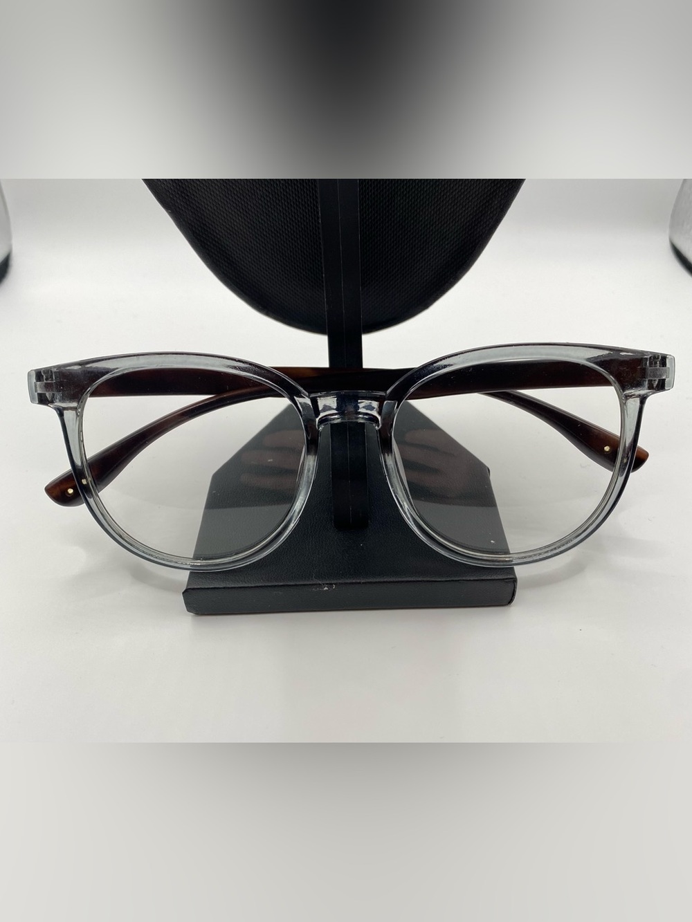 Designer Smoke Grey Frames with Wooden Temples. Anti Blue light
